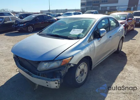 2012 Honda Civic Hybrid from USA, damaged, VIN JHMFB4F27CS011203